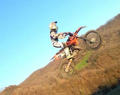 Mattia Casadei flying his Motocross bike 2016