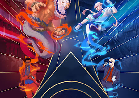 Artwork für Red Bull Kumite 2025 in Paris, Frankreich.