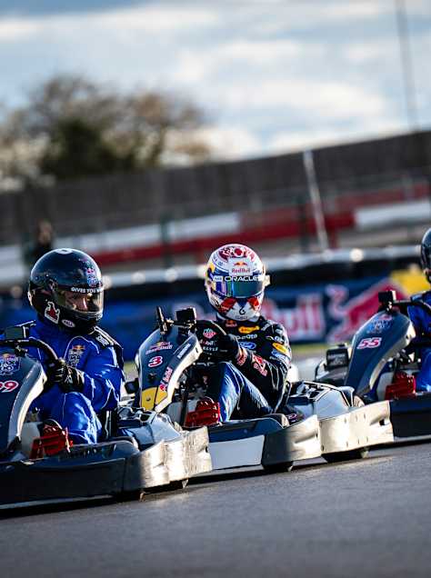 Max Verstappen seen during the Red Bull ‘Max vs 100’ in Silverstone, Great Britain on September 16, 2026.