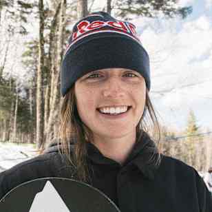Grace Warner stands in for a portrait at Red Bull Slide-In Tour at Killington Resort in Killington, Vermont, USA on April 1, 2023. 