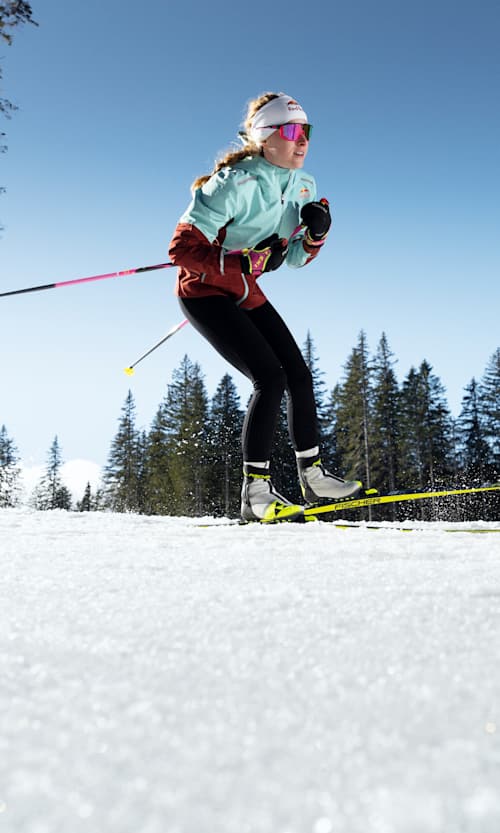 Marketa Davidova performs in Pokljuka, Slovenia on January 2, 2023.