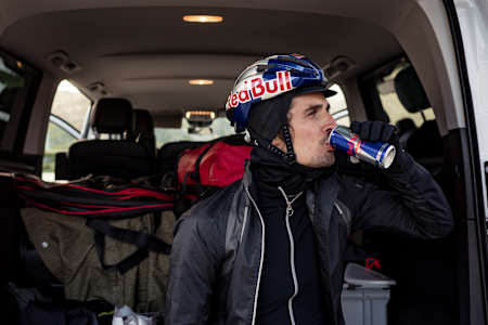 Patrick Seabase on the Gotthard Pass before the start towards Furka.