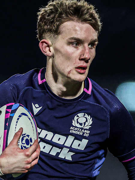 Jake Dalziel in action for Scotland U20s
