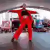 Paola performs a striking routine at the Red Bull Dance Your Style 2025 final in Centenary Square, Birmingham, UK, energising the crowd with bold moves and electrifying style