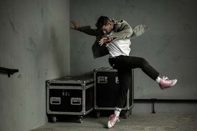 Kid David danse lors des finales américaines de Red Bull Dance Your Style.