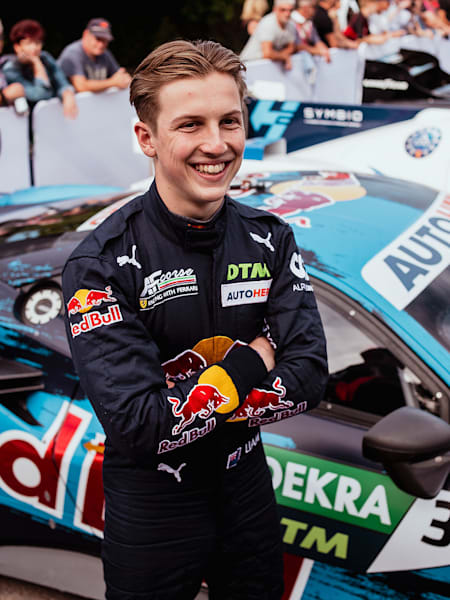 Liam Lawson in the paddock at Goodwood Festival of Speed