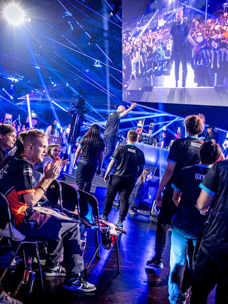 Overview of the crowd during the walkouts for team Cloud9 at Red Bull Home Ground on November 23, 2024 in Berlin, Germany. 