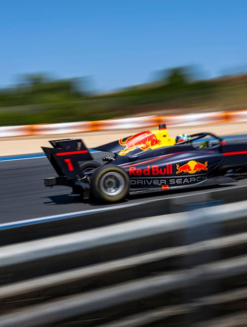 Scott Lindblom performs during the Red Bull Driver Search in Estoril 2025