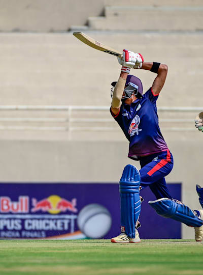 Dheeru Singh playing at Red Bull Campus Cricket