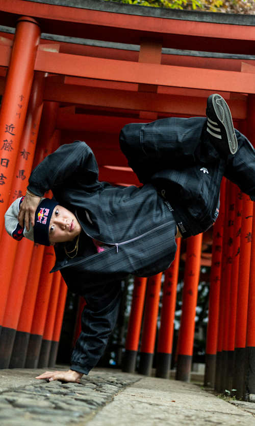 B-boy Issin of Japan seen during a video production prior to the Red Bull BC One World Final in Tokyo, Japan on November 6, 2025.   