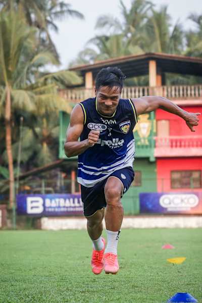 Lallianzuala Chhangte during a training session