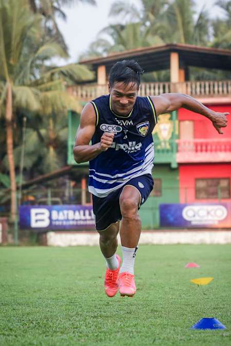 Lallianzuala Chhangte during a training session