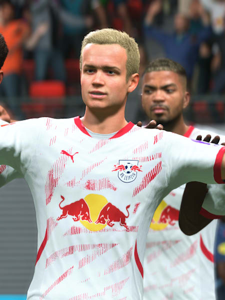 Los jugadores del RB Leipzig animan en el FC 25.