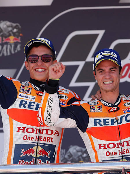 Marc Márquez y Dani Pedrosa, MotoGP de Jerez, 2017.