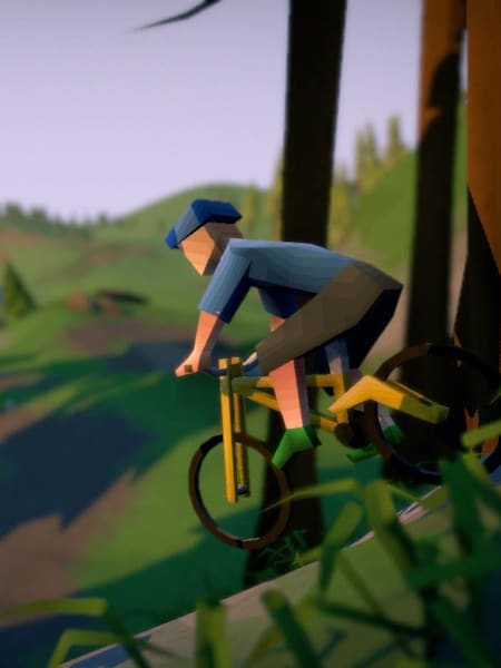 A screenshot from Lonely Mountains: Downhill