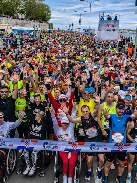 Participants start during the sixth edition of the Wings for Life World Run in Zadar, Croatia on May 5, 2019.