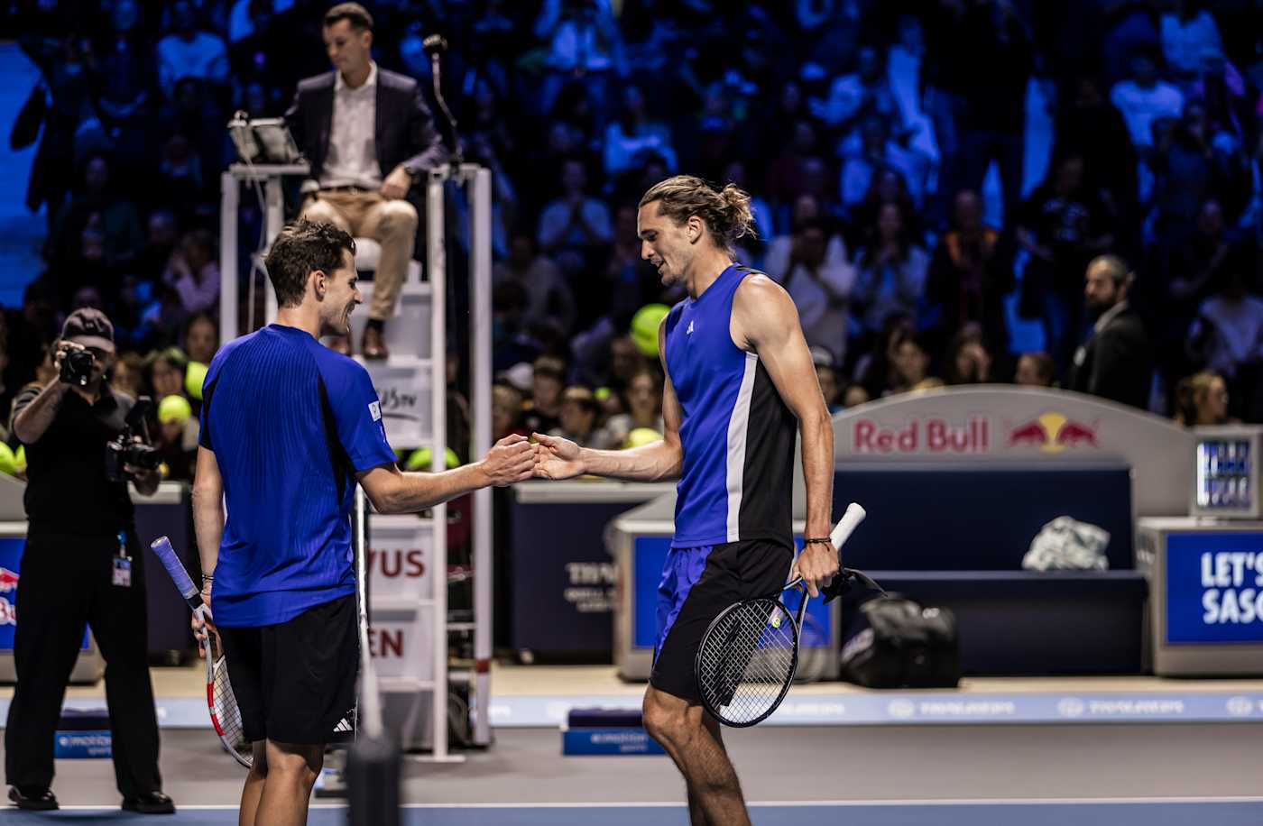 Alexander Zverev και ο Dominic Thiem στη Βιέννη το 2024.