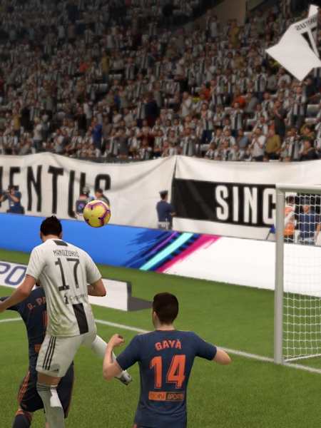 A screenshot of Mandzukic on FIFA 19
