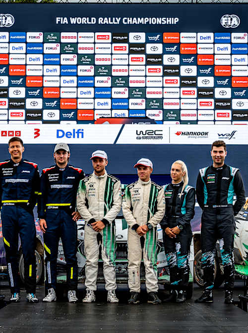 The best-three performing Estonian crews on their home rally