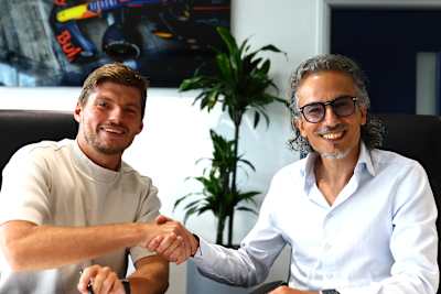 Max Verstappen and Laurent Mekies
