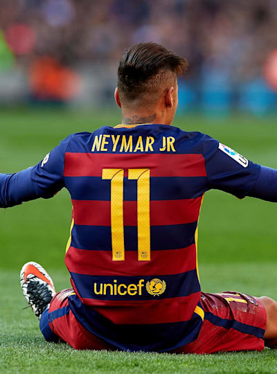 Image of Neymar long hairstyle football player
