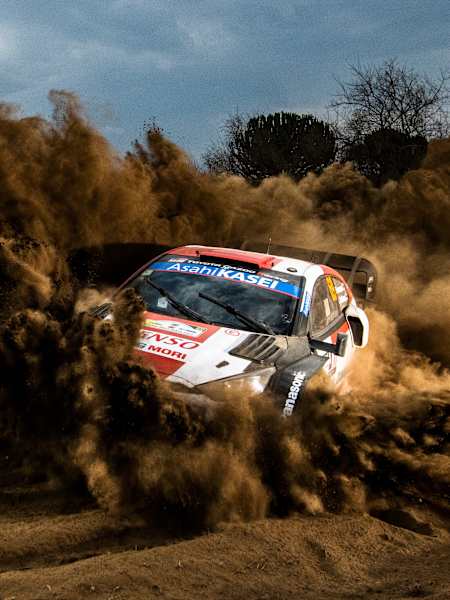 Kalle Rovanperä and Jonne Halttunen of team Toyota Gazoo Racing World Rally Team perform during the World Rally Championship Kenya 2022 in Naivasha, Kenya on June 24, 2022.