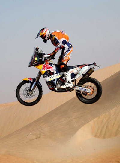 Sam Sutherland am 8. April 2014 bei der Abu Dhabi Desert Challenge in Abu Dhabi, Vereinigte Arabische Emirate
