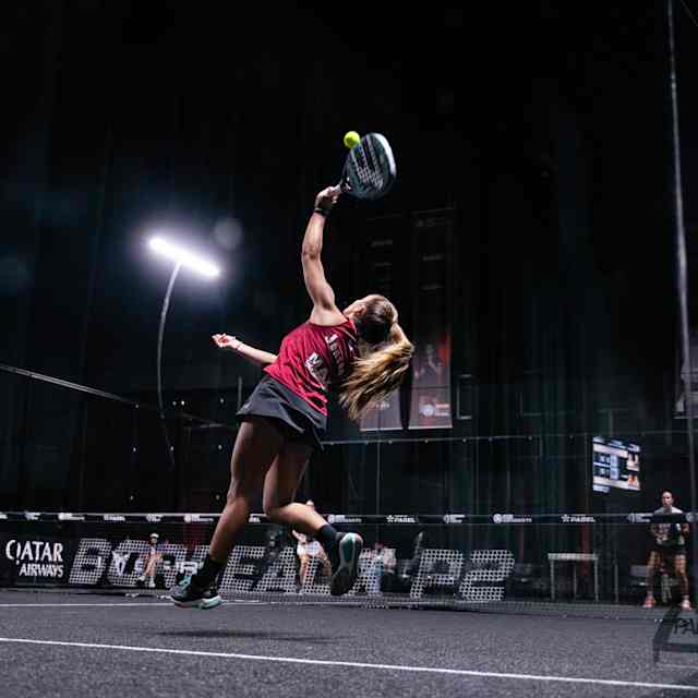 Claudia Jensen Sirvent competes at the Betclic Bordeaux Premier Padel P2 in Bordeaux, France on June 13, 2024