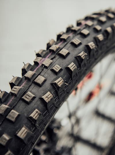 Schwalbe Magic Mary Tyres on Amaury Pierron's Commencal DH Supreme MTB.