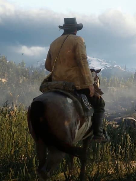 A promotional screenshot of Red Dead Redemption 2