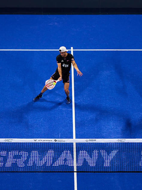 Padel stars Juan Lebrón and Franco Stupaczuk electrify the court during the thrilling CUPRA Premier Padel P2 quarter finals in Dusseldorf, Germany on September 26, 2025