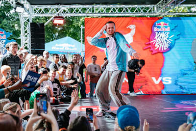 Keelan Reynolds performs at Red Bull Dance Your Style Ireland 2024.