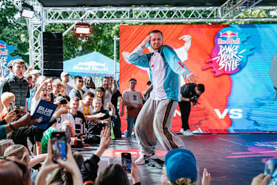 Keelan Reynolds performs at Red Bull Dance Your Style Ireland 2024.