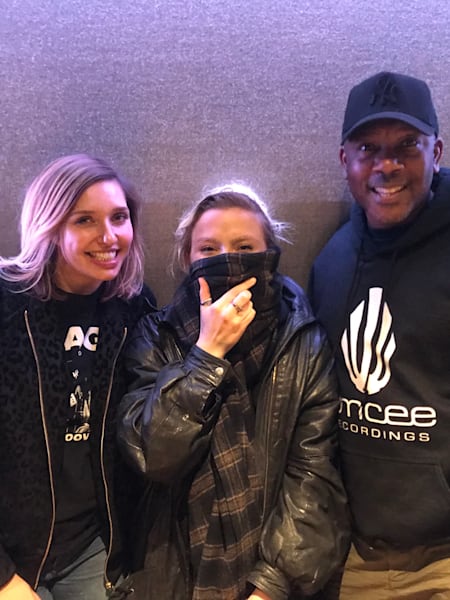 Mantra, L U C Y and GQ recording an episode of The fabric Show