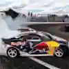Conor Shanahan (IRL) is seen performing during Drift Masters Stop 2 at Mondello Park in Dublin, Ireland on June 16, 2024   