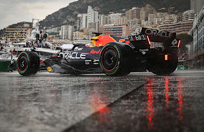 Max Verstappen of the Netherlands driving the (1) Oracle Red Bull Racing RB19 on track during the F1 Grand Prix of Monaco at Circuit de Monaco on May 28, 2023 in Monte-Carlo, Monaco. 
