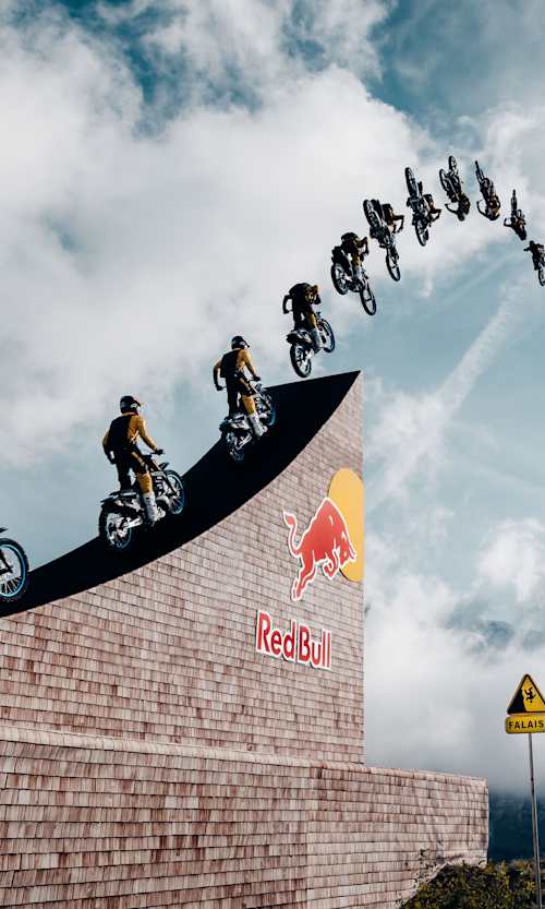 Tom Pagès performs during the shooting of Flight Mode in Avoriaz, France.