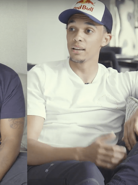 Composite image of Ian Wright and Trent Alexander-Arnold.