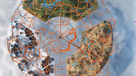 Screenshot zeigt die Karte von Forza Horizon 5: Hot Wheels