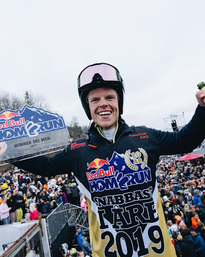 Sixten Svensson celebrating a Win During Red Bull Homerun 