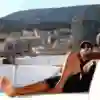Ricciardo reclines in the Red Bull Energy Station
