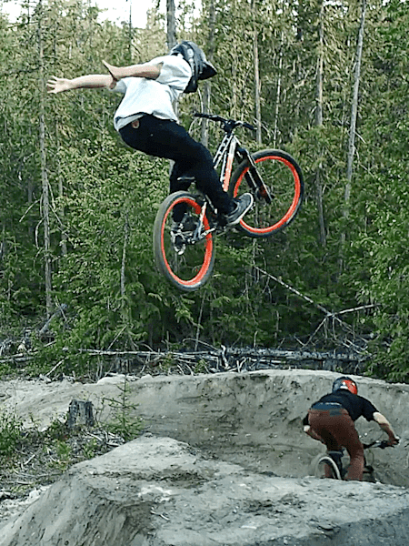 Mountain Biking on a Dream Slalom Course in Vernon BC