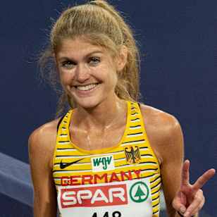 Konstanze Klosterhalfen at the European Championships on August 15, 2022 in Munich, Germany.