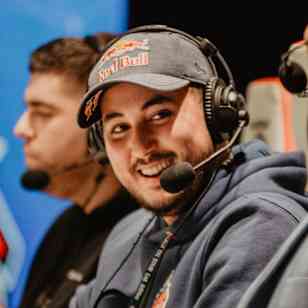 Corentin 'Gotaga' Houssein playing video games on stage during the Gotaga On Tour in Marseille, France on November 23, 2019