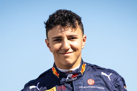 Portrait du pilote Isack Hadjar lors de la neuvième étape du Championnat FIA de Formule 3 2022 à Monza, en Italie.