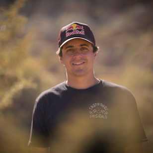 Carson Storch poses for a portrait at Red Bull Rampage in Virgin, Utah, USA on October 10, 2023. 