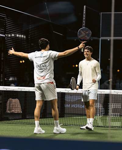 Agustín Tapia on the court.