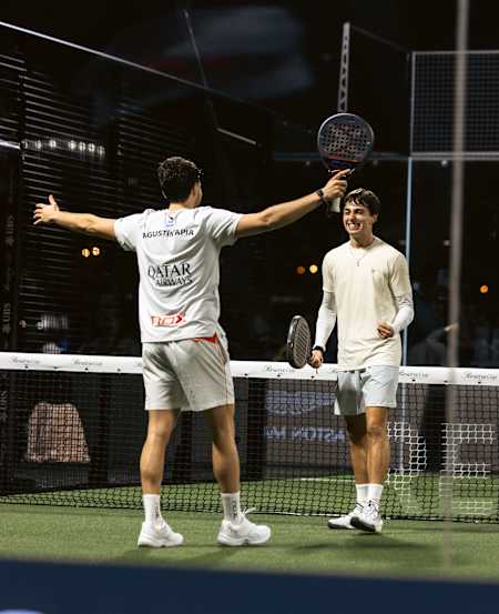 Agustín Tapia on the court.