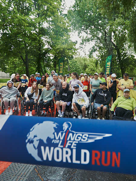 Účastníci Wings for Life World Run 2025 na Slovensku, 4. máj 2025.
