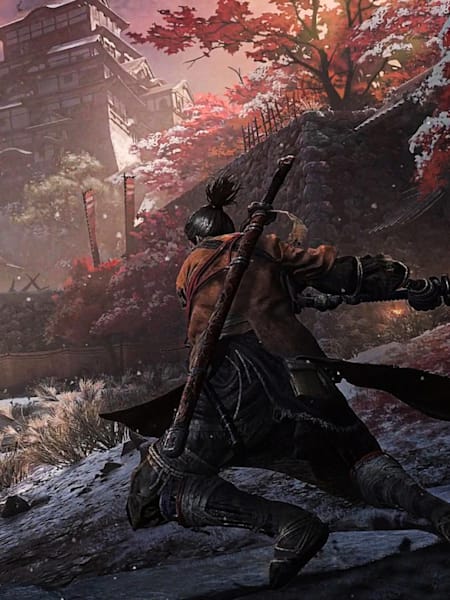 Ein Samurai stellt sich dem Helden in den Weg